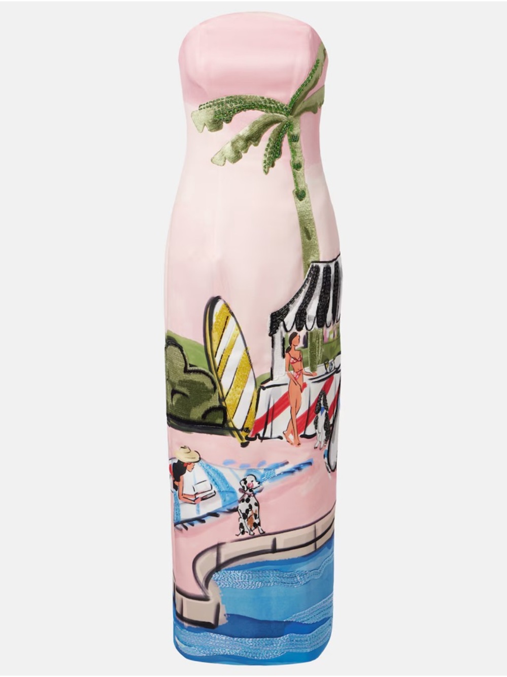 Leo Lin Ava Bustier Maxi Dress in Riviera Print